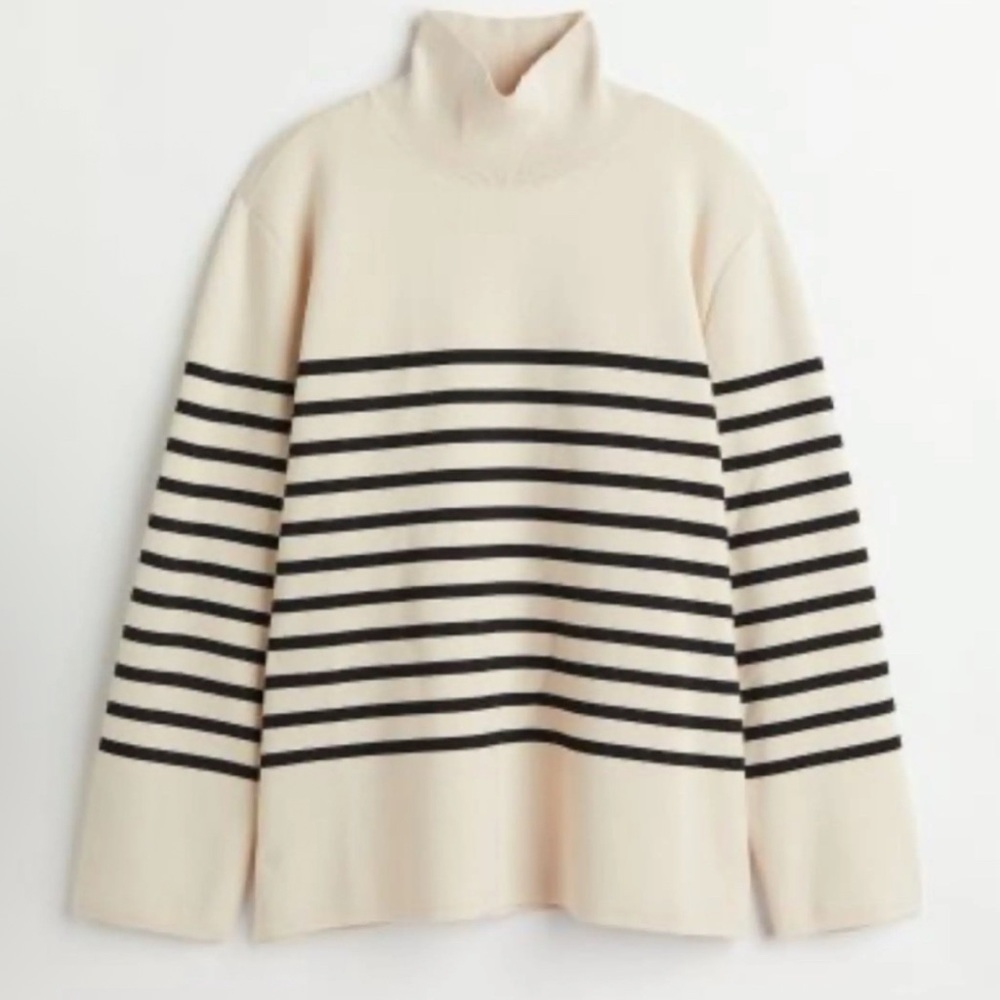 H&M Beige Cowl Neck Sweater